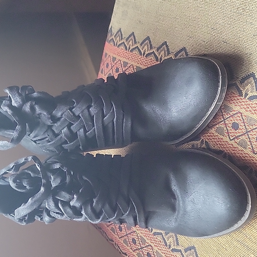 Black Leather booties